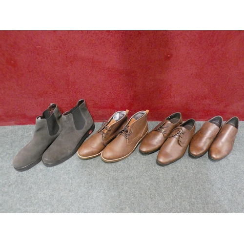 3151 - 3 Pairs of brown Burton shoes and boots, sizes:- 1 x 7, 2 x 9, 1 x 11 * This lot is subject to VAT