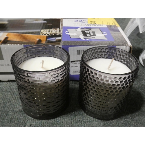 3172 - Two Scented Candle, 1500 Lumen Solar Light and Sanus Medium Wall Mount  (237-66, 80, 81) * This lot ... 