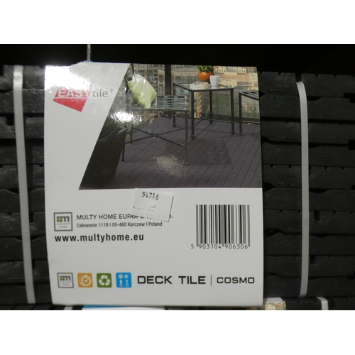 3180 - 5 x Easy Tile Deck Tiles  - Cosmo, graphite    (238-182-186 )* this lot is subject to vat