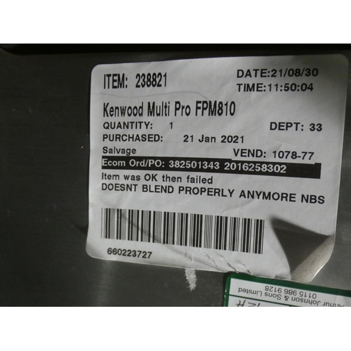 3182 - Kenwood Multipro FPM810  food processor, RRP £166.66 + vat   (238-174 )* this lot is subject to vat