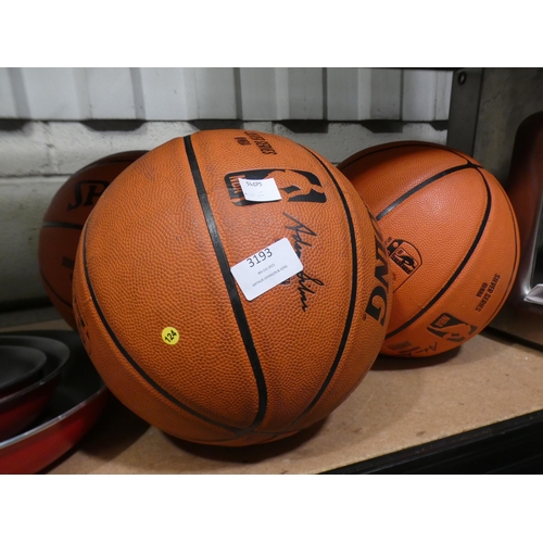 3193 - 3 Spalding NBA Basketballs     (238-145-147 )* this lot is subject to vat