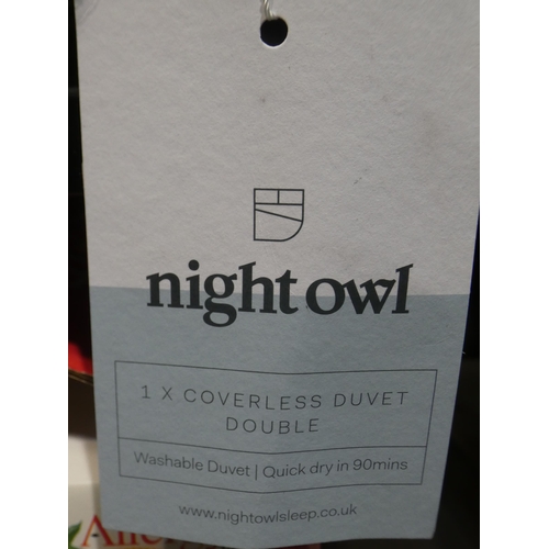 3199 - Night Owl Coverless Double Duvet      (238-154 )* this lot is subject to vat