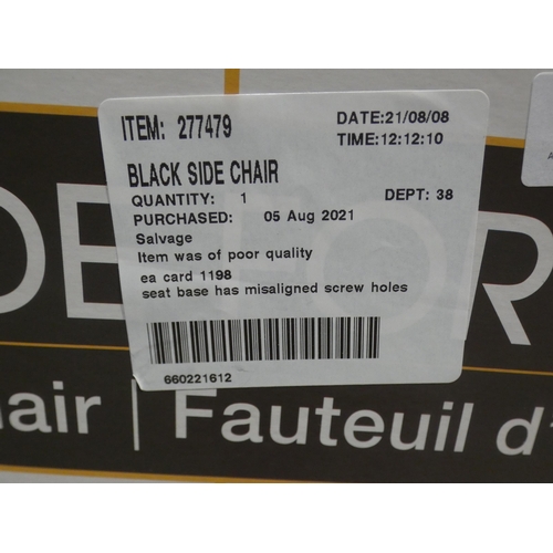 3305 - Black Bonded Leather Side Chair (236-8) * This lot is subject to VAT