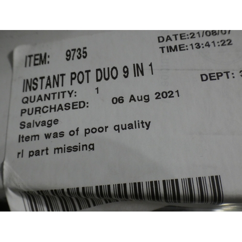 3314 - Instant Pot Duo (9 in 1) (236-1) * This lot is subject to VAT