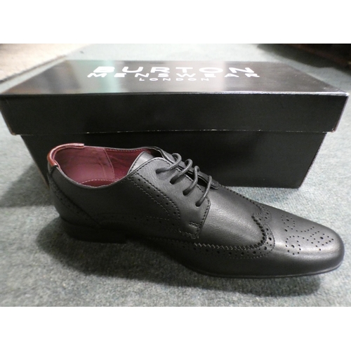 3364 - 2 Pairs of men's black Burton Redford shoes, sizes:- 1 x 7, 1 x 11 * This lot is subject to VAT