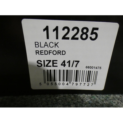 3364 - 2 Pairs of men's black Burton Redford shoes, sizes:- 1 x 7, 1 x 11 * This lot is subject to VAT