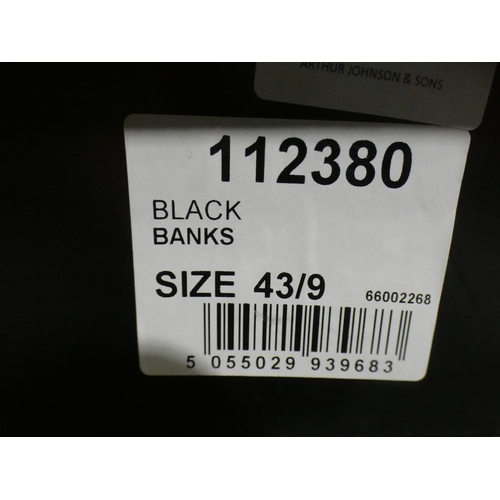 3367 - 2 Pairs of men's black Burton Banks shoes, sizes:- 1 x 7, 1 x 9 * This lot is subject to VAT