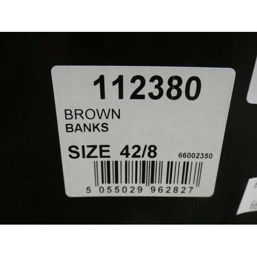 3370 - 3 Pairs of men's brown Burton Banks shoes, size 8 * This lot is subject to VAT