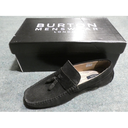 3373 - 3 Pairs of men's black Burton Flint tassel loafers, sizes:- 1 x 6, 1 x 8, 1 x 12 * This lot is subje... 