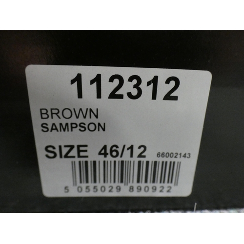 3374 - 3 Pairs of brown Burton Sampson shoes, sizes:- 1 x 7, 1 x 11, 1 x 12 * This lot is subject to VAT