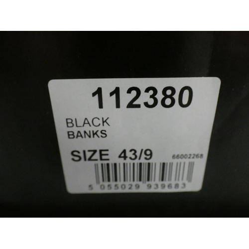 3376 - 3 Pairs of men's Burton black Banks shoes, sizes:- 1 x 8, 2 x 9 * This lot is subject to VAT