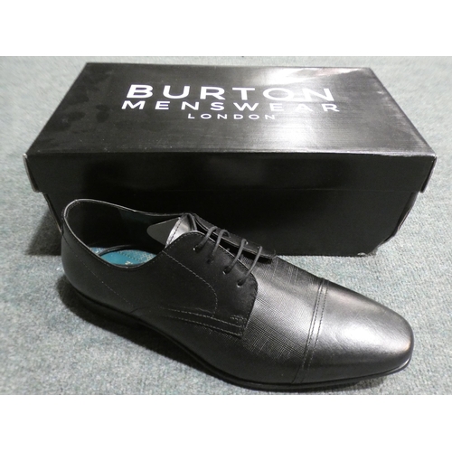 3377 - 4 Pairs of men's black Burton Banks shoes, sizes:- 1 x 8, 1 x 9, 2 x 10 * This lot is subject to VAT