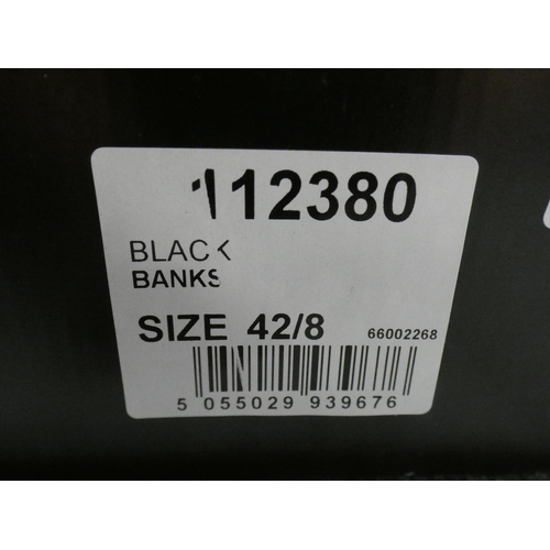 3377 - 4 Pairs of men's black Burton Banks shoes, sizes:- 1 x 8, 1 x 9, 2 x 10 * This lot is subject to VAT