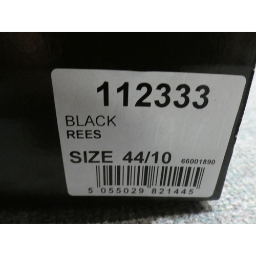 3378 - 3 Pairs of black Burton Rees shoes, sizes:- 2 x 9, 1 x 10 * This lot is subject to VAT