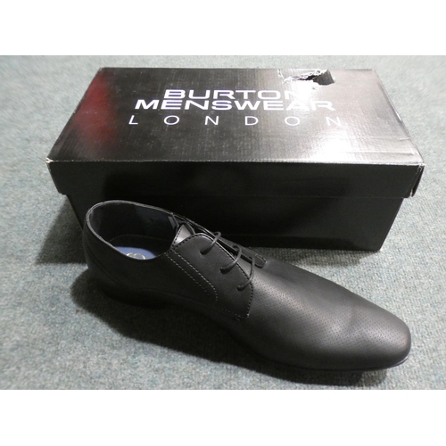 3380 - 3 Pairs of men's black Burton Rees shoes, sizes:- 1 x 7, 1 x 12, 1 x 14 * This lot is subject to VAT