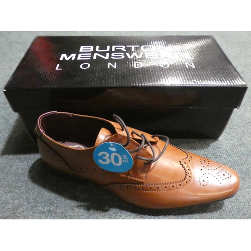 3381 - 3 Pairs of men's tan Burton Redford shoes, sizes:- 2 x 9, 1 x 14 * This lot is subject to VAT