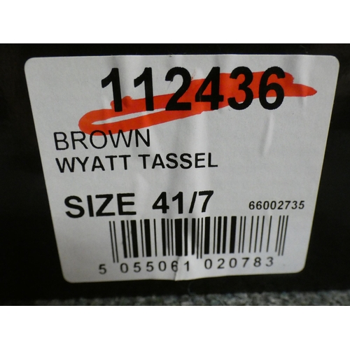 3384 - 3 Pairs of men's brown Wyatt tassel loafers, sizes:- 1 x 7, 1 x 8, 1 x 9 * This lot is subject to VA... 