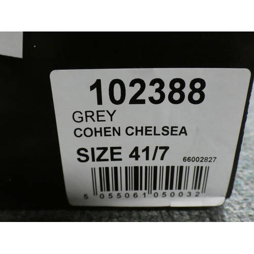 3385 - 3 Pairs of men's grey Burton Cohen Chelsea boots, sizes:- 1 x 7, 1 x 8, 1 x 9 * This lot is subject ... 