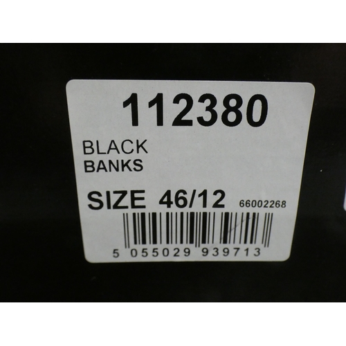 3386 - 4 Pairs of men's black Burton Banks shoes, sizes:- 1 x 8, 1 x 9, 1 x 10, 1 x 12 * This lot is subjec... 