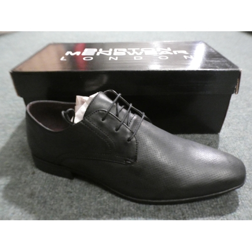 3387 - 4 Pairs of men's black Burton Rees shoes, sizes:- 1 x 7, 2 x 9, 2 x 11 * This lot is subject to VAT