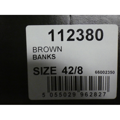 3388 - 4 Pairs of men's brown Burton Banks shoes, sizes:- 1 x 8, 3 x 9 * This lot is subject to VAT