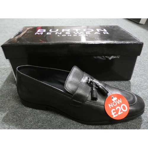 3389 - 3 Pairs of men's black Burton Wyatt tassel loafers, sizes:- 2 x 8, 1 x 11 * This lot is subject to V... 