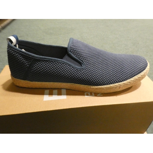 3401 - 2 Pairs of men's blue Burton Eco Elche slip-on shoes, sizes:- 1 x 6, 1 x 8 * This lot is subject to ... 