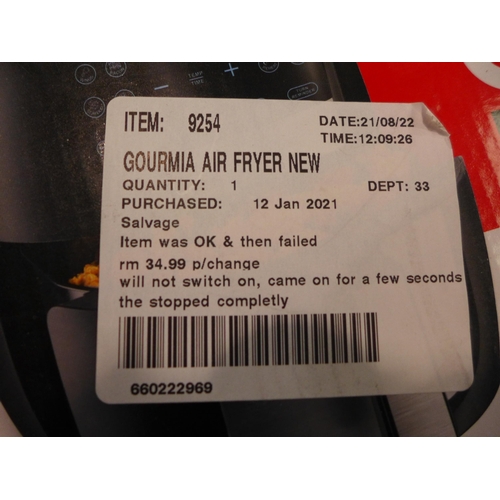 3412 - Gourmia Air Fryer   (236-121) * This lot is subject to VAT