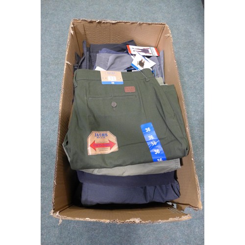 3257 - Box of men's trousers and shorts various sizes and colours * This lot is subject to VAT