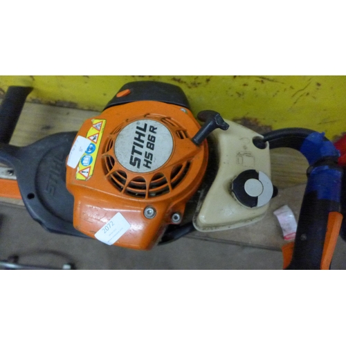 2072 - Stihl HS 86R heavy duty petrol hedgetrimmer - W