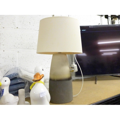 2101 - 2 Ceramic table lamps and 3 ceramic duck figurines