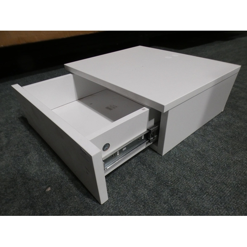 3103 - A white one drawer wall hanging cupboard * this lot is subject to VAT
