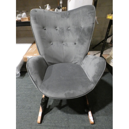 3131 - A velvet Epping armchair with wooden legs * this lot is subject to VAT