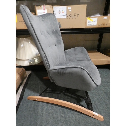 3131 - A velvet Epping armchair with wooden legs * this lot is subject to VAT