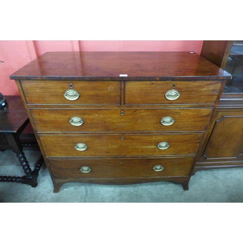 156 - A George III mahogany chest of drawers