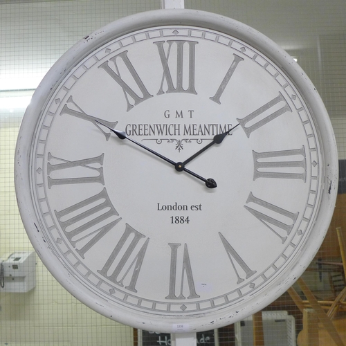 1433 - A Greenwich wall clock H80cms (1634041)  #