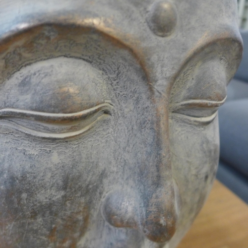 1508 - A sandstone effect Buddha head - weather resistant, H48cm (BV007229)   #