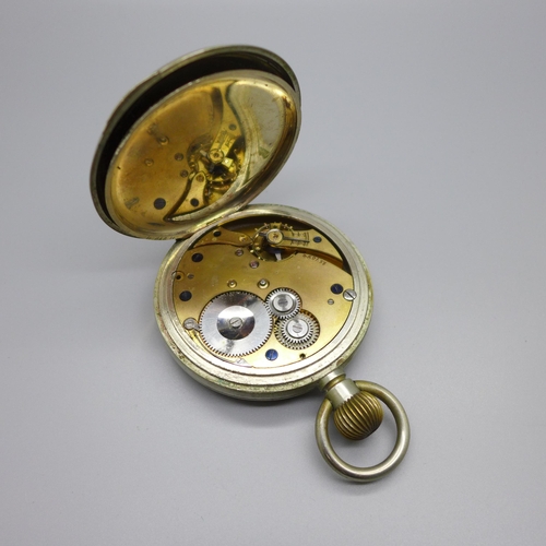 1116 - An 8-Days Goliath pocket watch, dial a/f