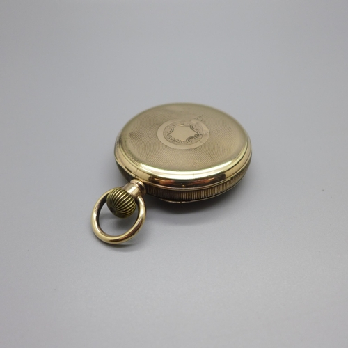 1121 - A Waltham Traveler pocket watch, 20 year case