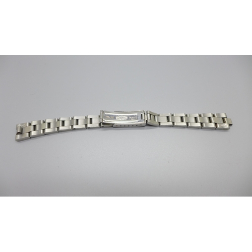 1124 - A lady's stainless steel Rolex wristwatch bracelet