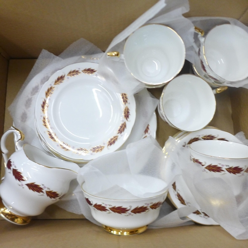 1141 - A Paragon Elegance tea service comprising six cups, saucers, side plates and one bread and butter pl... 