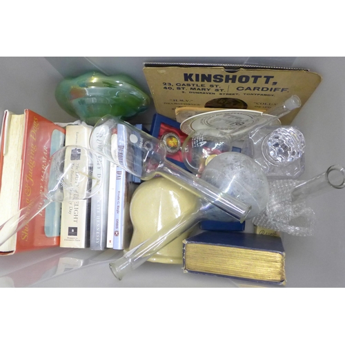 1173 - Assorted glassware, books, a vintage child's tricycle, etc.  **PLEASE NOTE THIS LOT IS NOT ELIGIBLE ... 