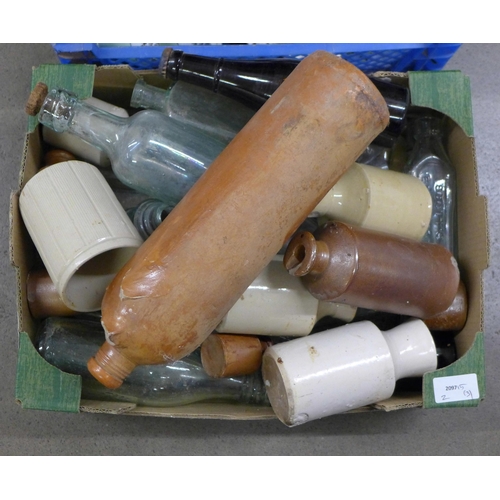 1180 - Assorted china, stoneware bottles, etc.  **PLEASE NOTE THIS LOT IS NOT ELIGIBLE FOR POSTING AND PACK... 