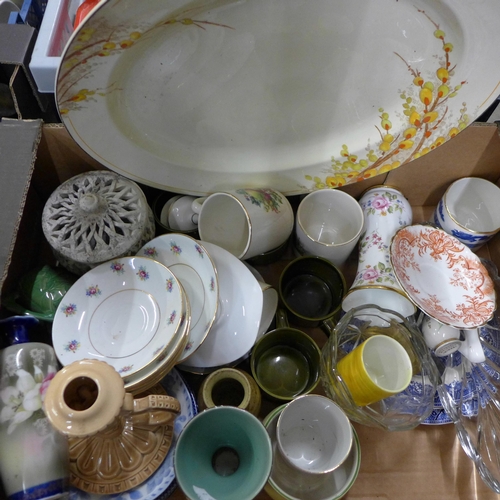 1197 - Five boxes of assorted china and glassware  **PLEASE NOTE THIS LOT IS NOT ELIGIBLE FOR POSTING AND P... 