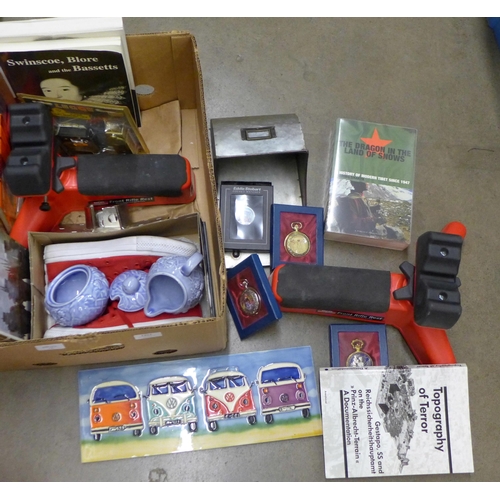 1201 - Two rifle rests, china, books, etc.  **PLEASE NOTE THIS LOT IS NOT ELIGIBLE FOR POSTING AND PACKING*... 