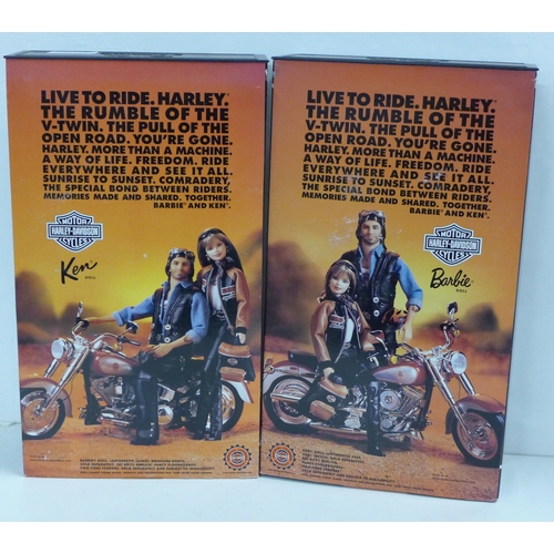 611 - Harley-Davidson Barbie and Ken collector edition boxed dolls 1999