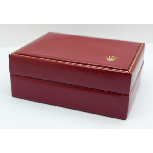 623 - A red Rolex wristwatch box