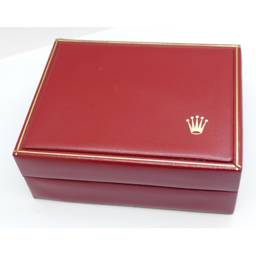 623 - A red Rolex wristwatch box