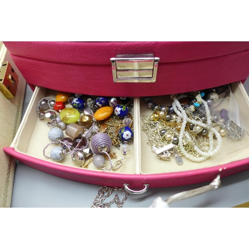 679 - Two boxes of costume jewellery