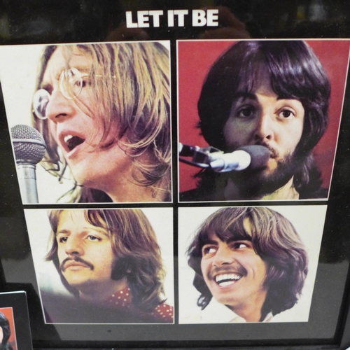 683 - A Beatles Let It Be plaque album cover, by Coalport Characters